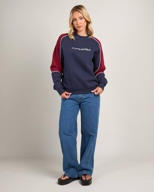 Rusty South Of The River Oversized Crewneck Sweatshirt for Womens