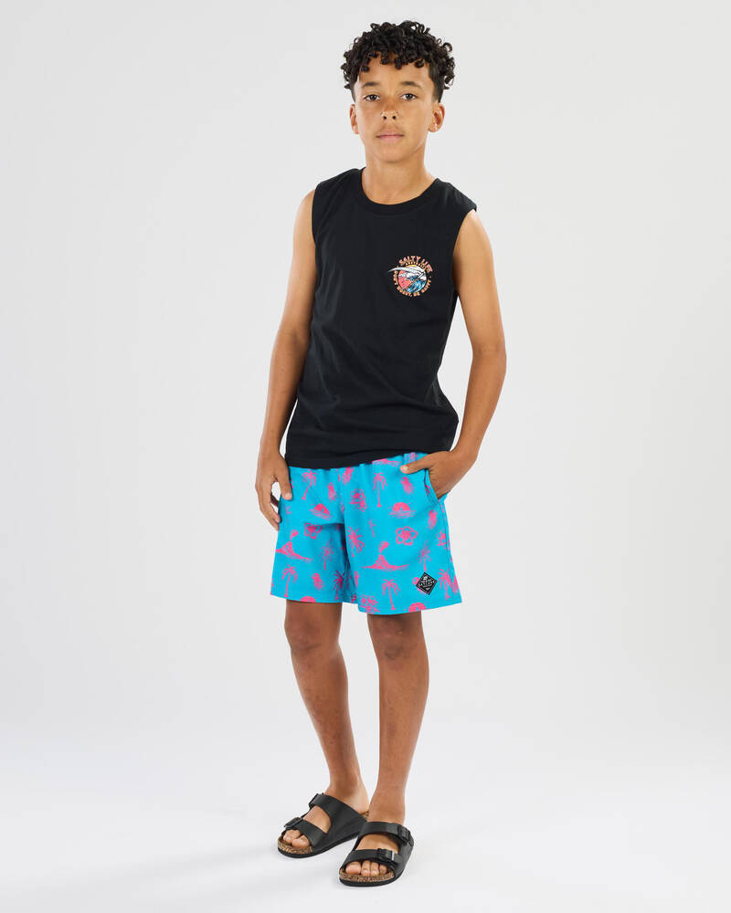 Skylark Boys' Lean Back Elastic Waist Shorts for Mens