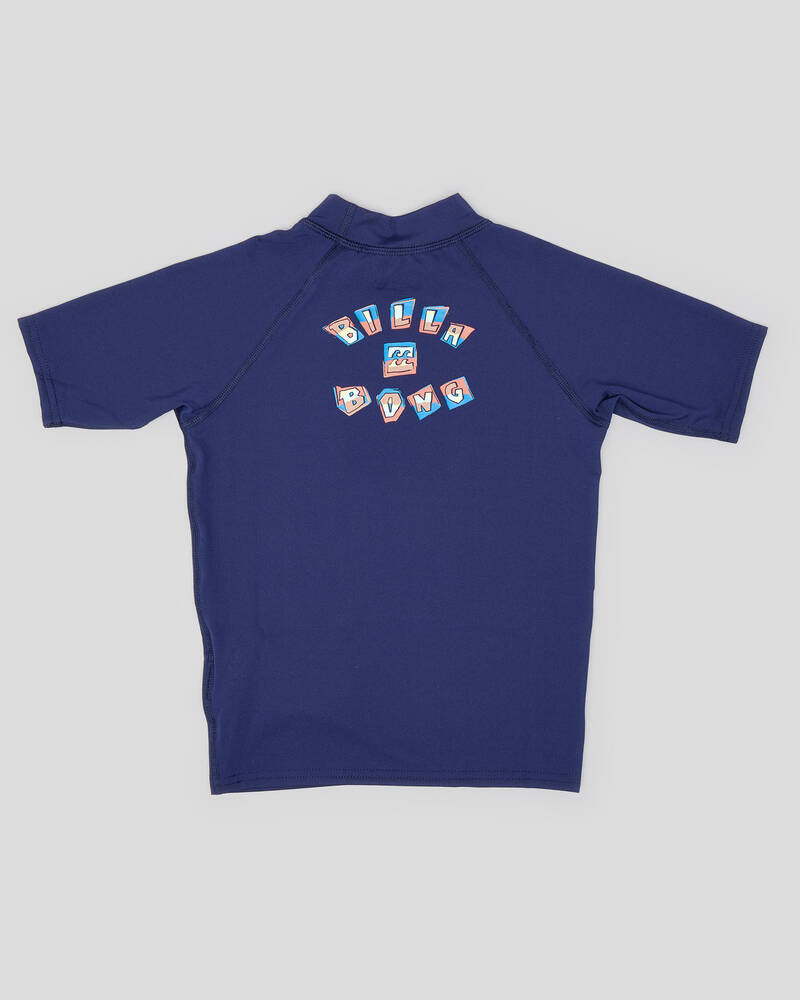 Billabong Toddlers' Sharky Short Sleeve Rash Vest for Mens