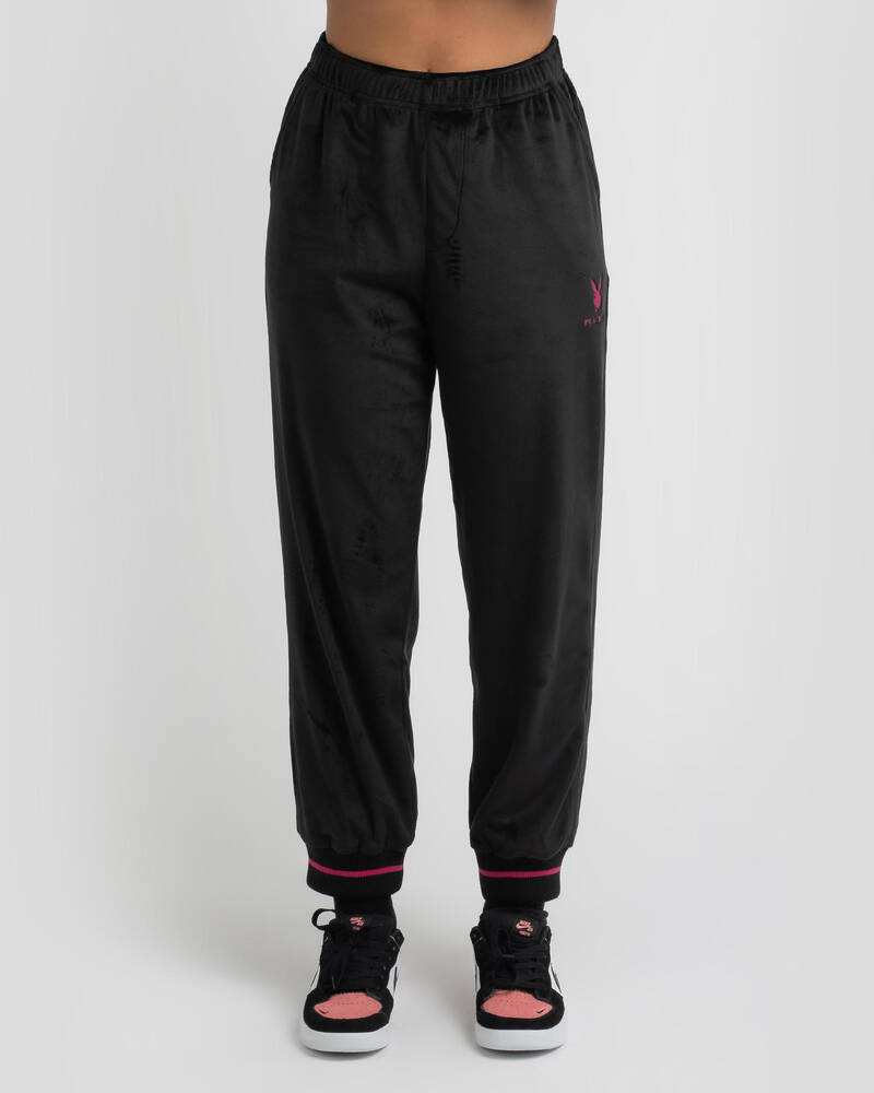 Playboy Velour Mini Bunny Track Pants for Womens