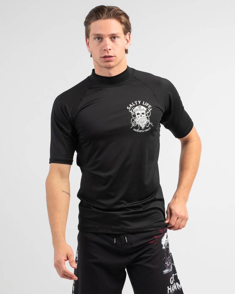 Salty Life Black Beard 3.0 Short Sleeve Wetshirt for Mens