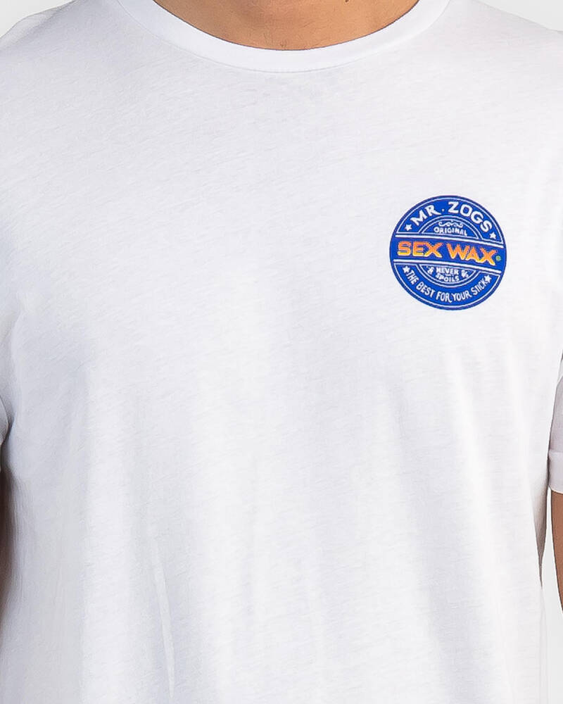 Sex Wax Word Fade Blue Orange T-Shirt for Mens