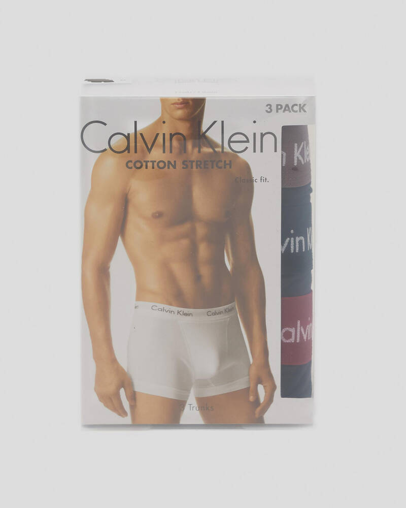 Calvin Klein Cotton Stretch Trunks 3 Pack for Mens