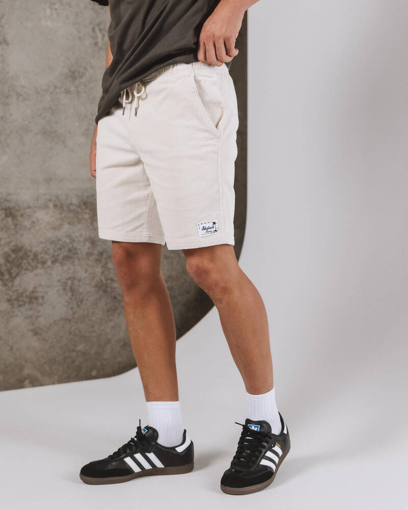 Skylark Shale Elastic Waist Shorts for Mens