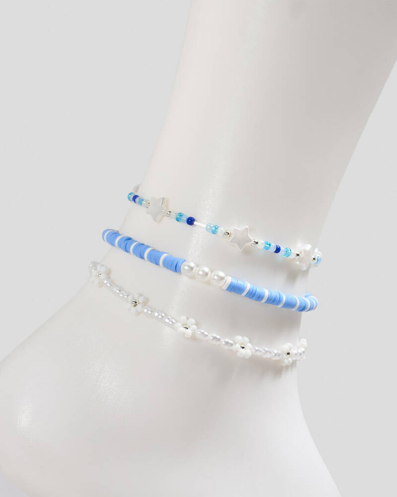 Karyn In LA Cornflower Anklet Pack for Womens