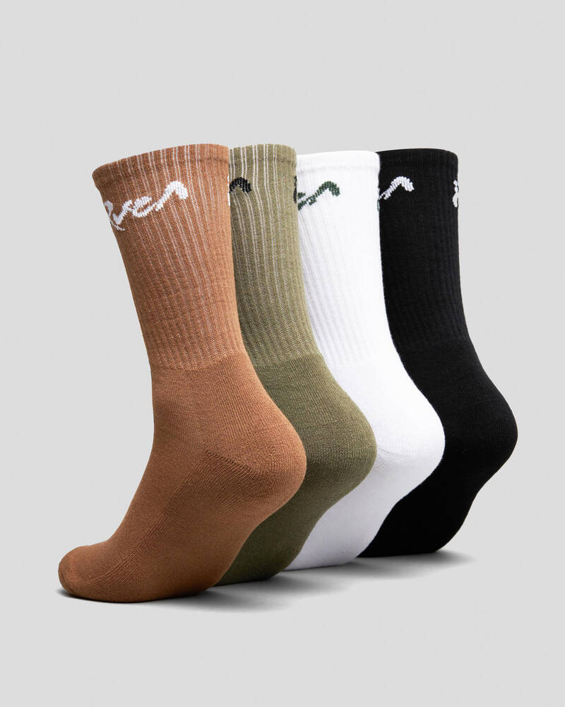 RVCA Seasonal Socks 4 Pack for Mens