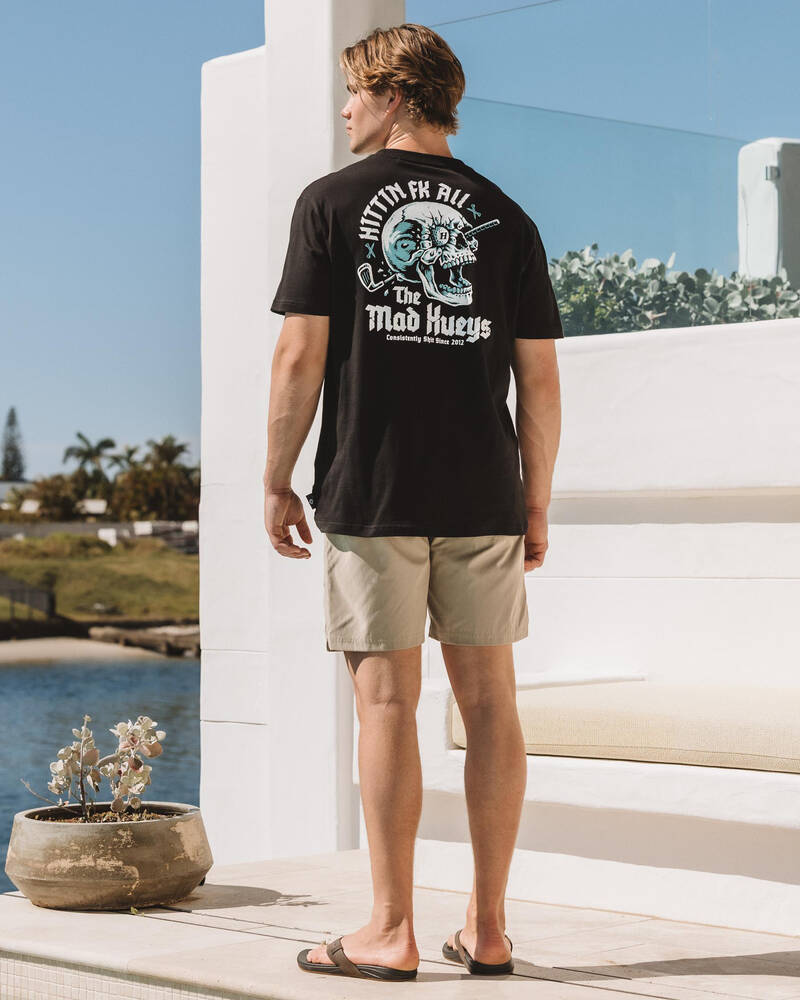 The Mad Hueys Skull Anchor Volley Shorts for Mens