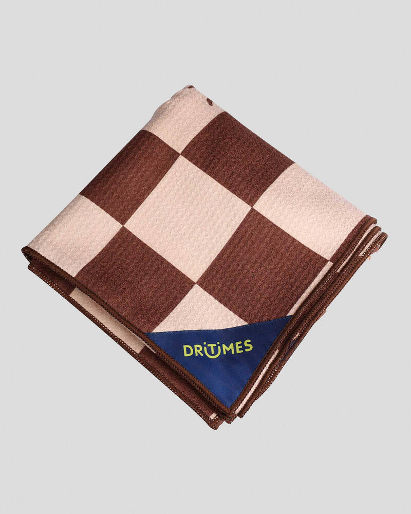 DRITIMES Checked Out Tan Beach Towel for Mens