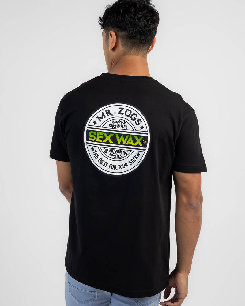 Sex Wax Word Fade Green T-Shirt for Mens