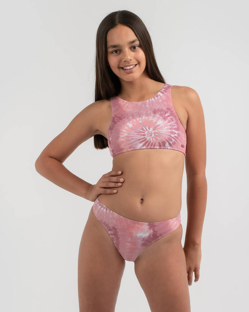 Roxy Girls' Colors Reflection Crop Bikini for Womens