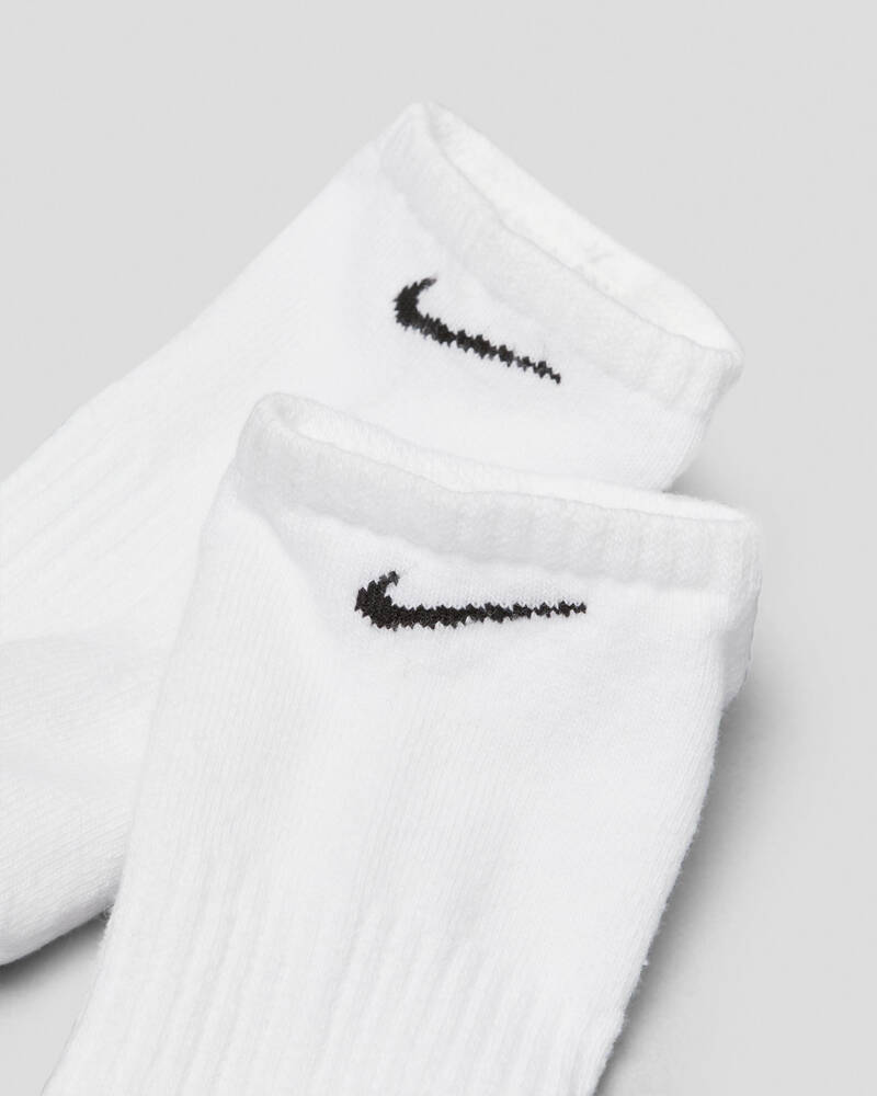 Nike Everyday Cushioned No Show Socks 3 Pack In White/black - Fast ...
