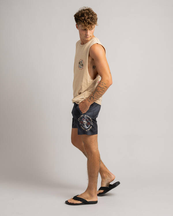 Salty Life Sink Or Swim Elastic Waist Shorts for Mens