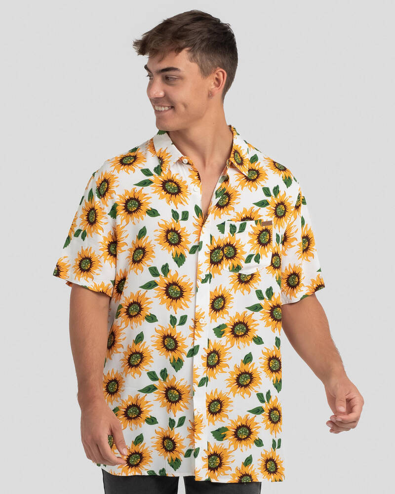 Skylark Sunflowers Short Sleeve Shirt for Mens