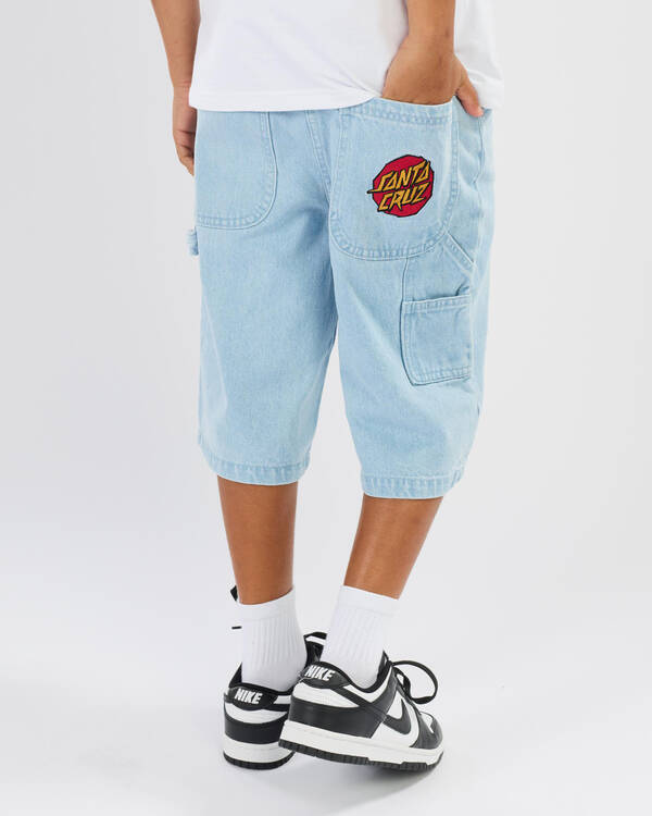 Santa Cruz Boys' Meek OG Slasher Denim Shorts for Mens