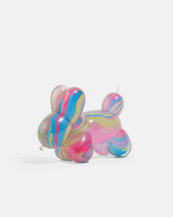 Balloon Dog Paint Drip Look Squishy Fidget Toy