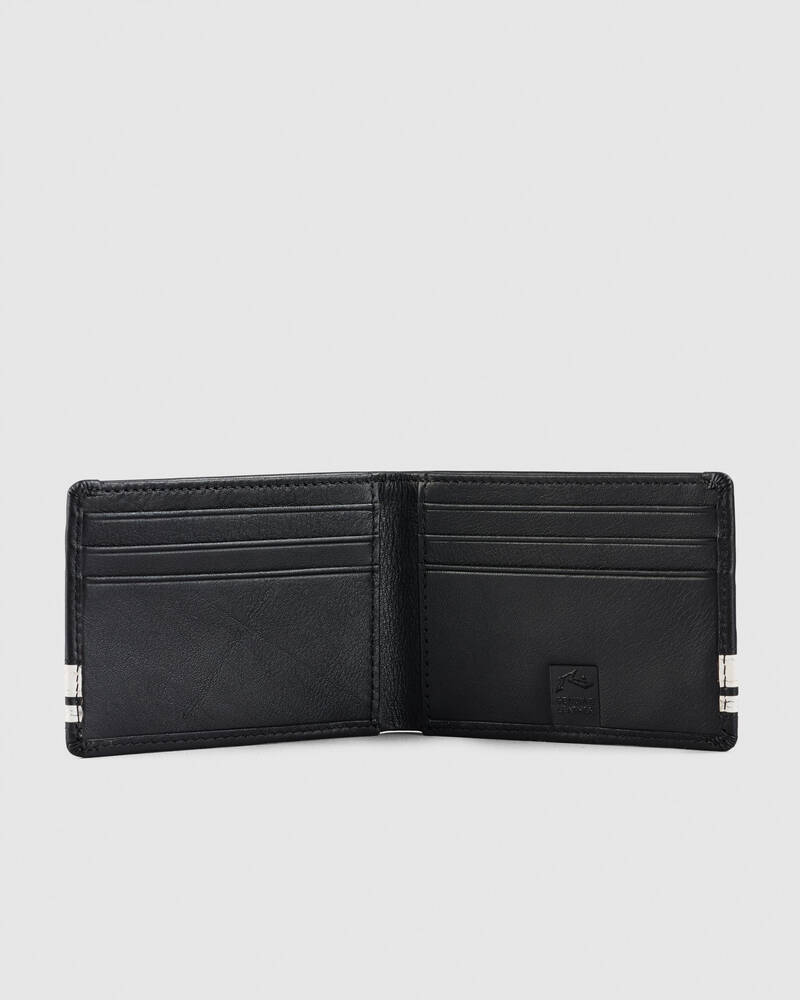 Rusty White Lines Leather Wallet for Mens