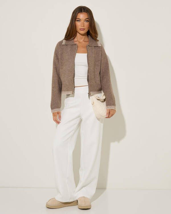 Ava And Ever Neon Zip Knit Jumper for Womens