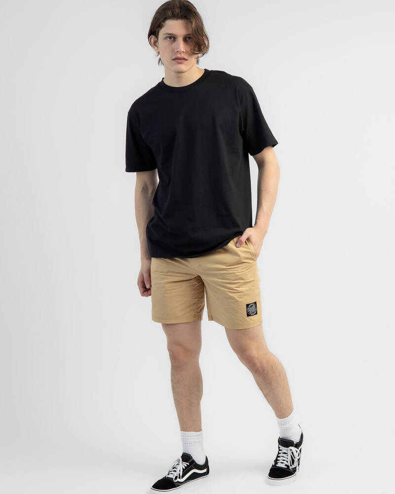 Santa Cruz MFG Cruzier Solid Elastic Waist Shorts for Mens