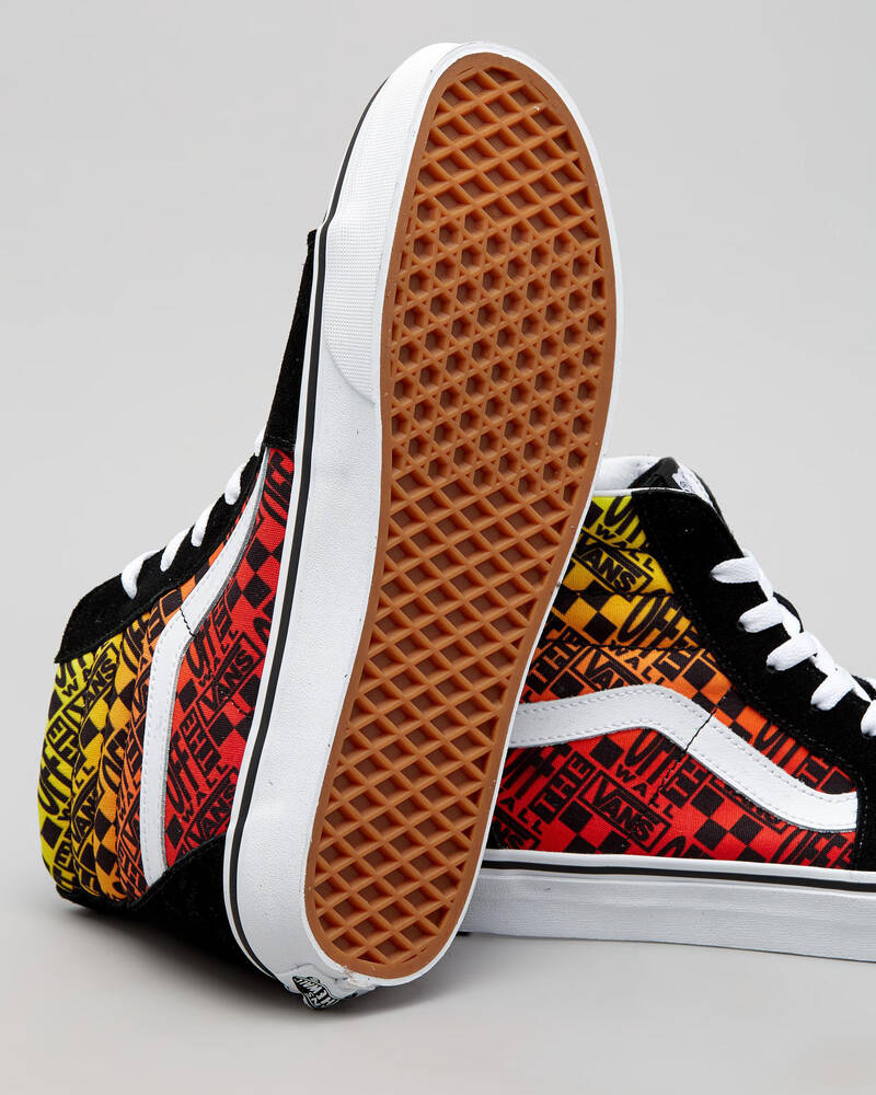 Vans Sk8 Hi Flame Logo Shoes for Mens