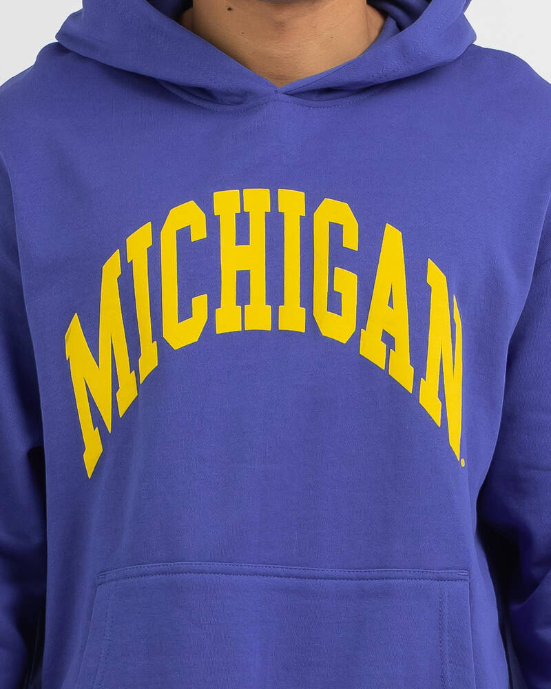 NCAA Michigan Arched Puff Print Hoodie for Mens