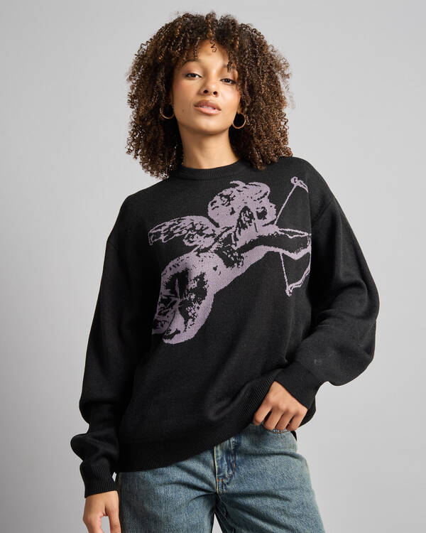 Cherub Box Fit Crew Knit Sweater