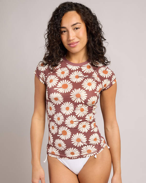 Fresh Daze Wahine Cap Sleeve Rash Vest