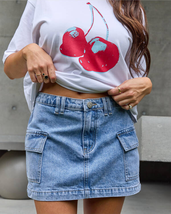 Stella Denim Cargo Skirt