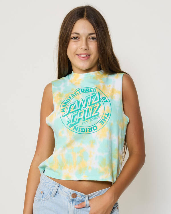 Girl's MFG Dot Mono Front Tank Top