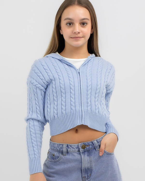 Bailee Hooded Cable Knit Jumper