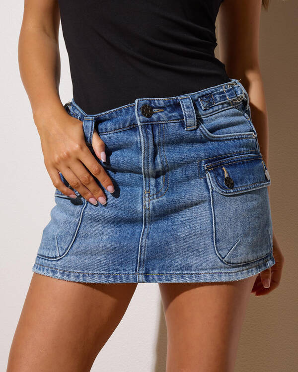 Juno Cargo Denim Skort