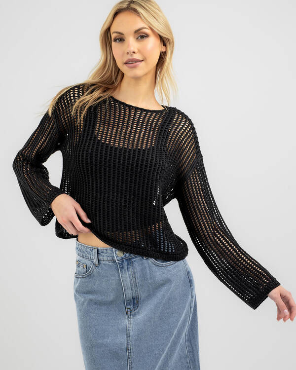 Alexa Crochet Long Sleeve Top