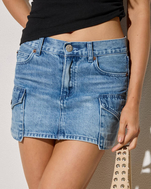 Claire Cargo Denim Skirt