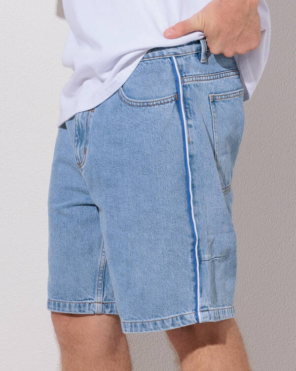 Heavy Static Slacker Relaxed Denim Shorts