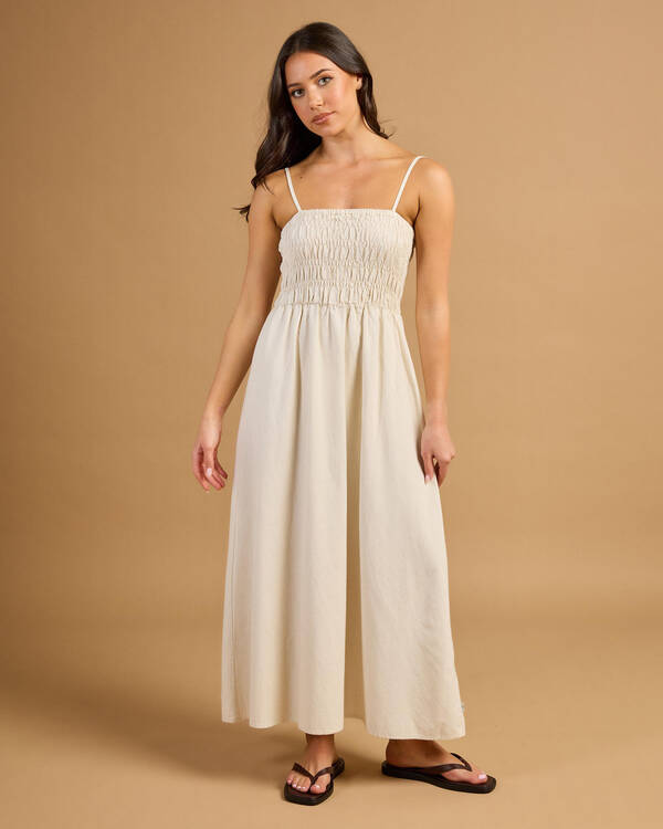 Classic Shirred Midi Dress