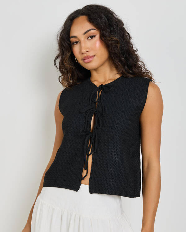 Bridgette Tie Front Knit Top