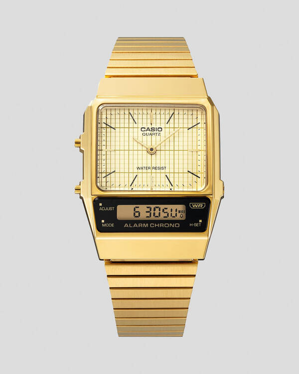 AQ800EG-9A Gold Tone Vintage Watch