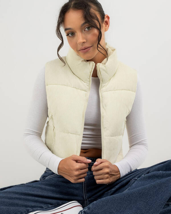 Icy Cord Puffer Vest