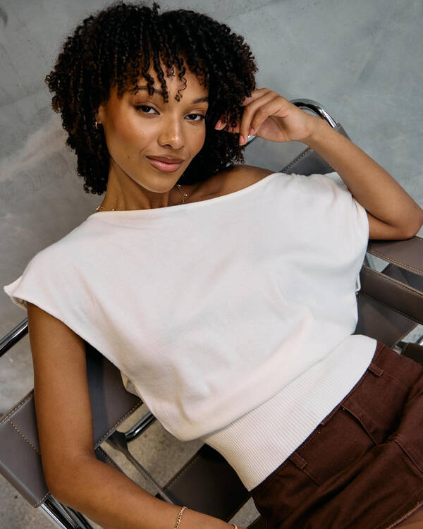 Levi Off Shoulder Knit Top