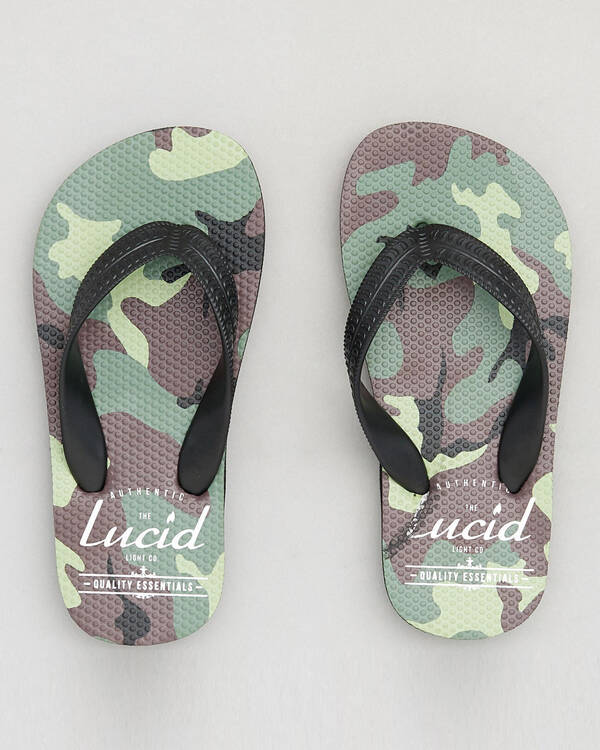 Junior Boys' Camo Wedge Thongs