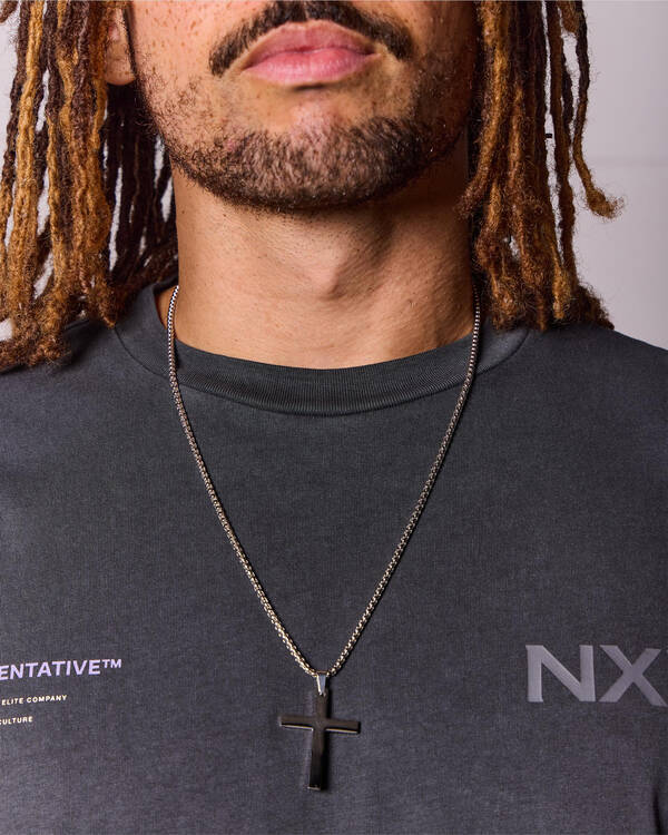 Silver Cross Chain Necklace