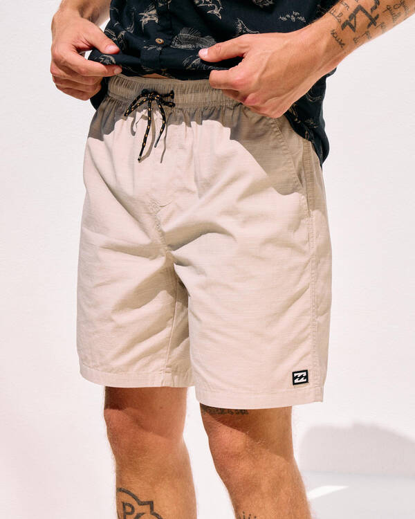 Slub Elastic Walk Shorts