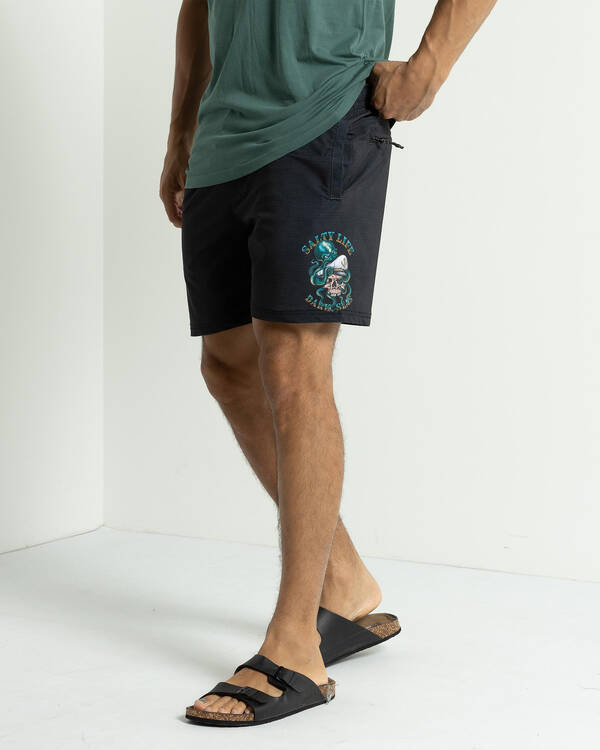 Into The Abyss Elastic Waist Shorts