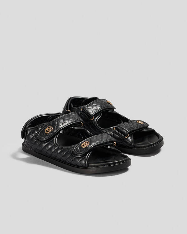 Leo Quilted Slide Sandals