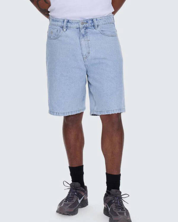 Mid Slacker Relaxed Long Denim Shorts