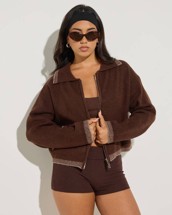 Neon Zip Knit Jumper