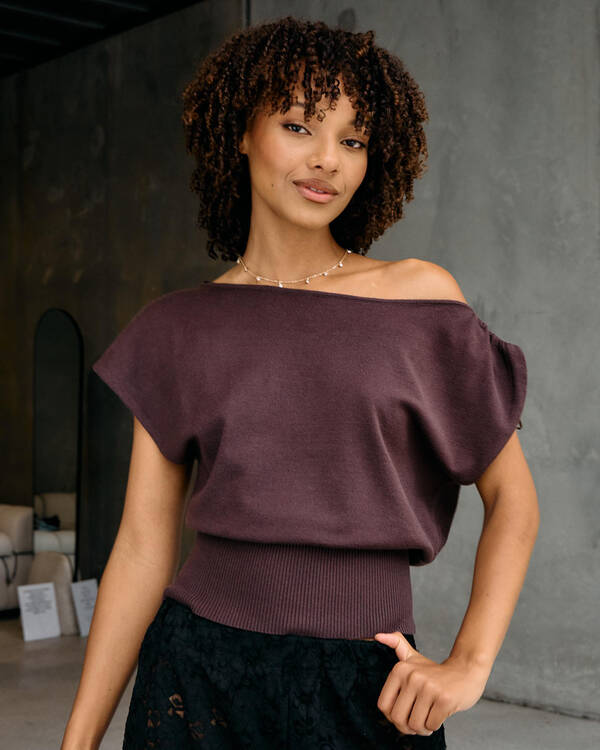 Levi Off Shoulder Knit Top