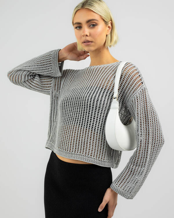 Alexa Crochet Long Sleeve Top
