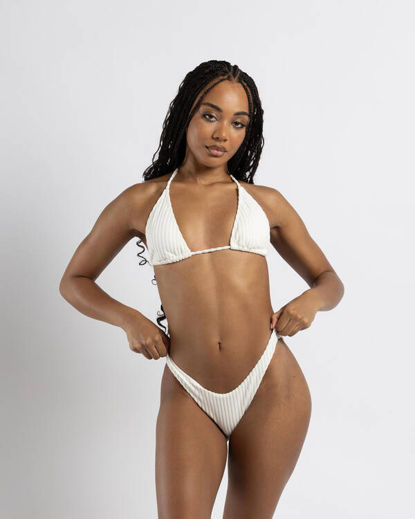 Terry Rib Remi Triangle Bikini Top
