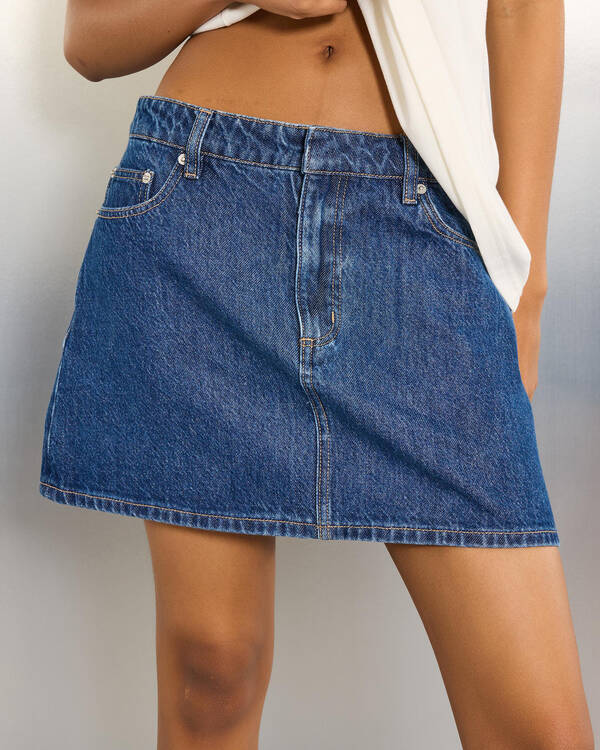 Relaxed Denim Mini Skirt