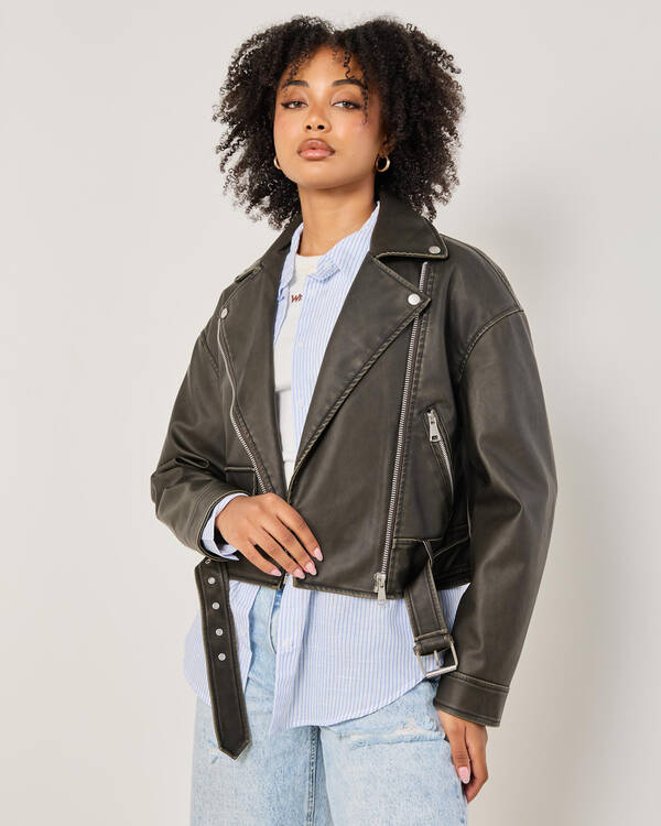Cruz Faux Leather Jacket